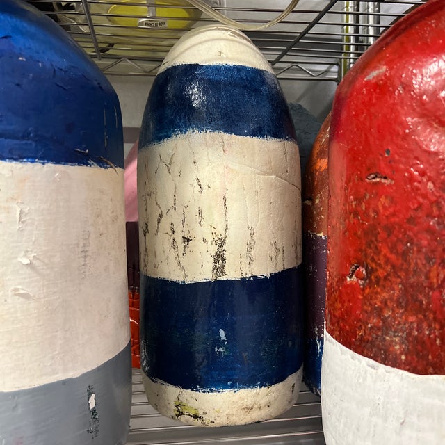 Mid 20th Century Vintage Collection of New England Lobster Pot Buoys- Set of 6 For Sale - Image 5 of 5