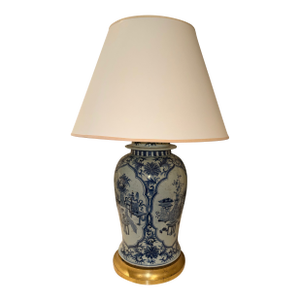Chinese Style Blue and White Lamp