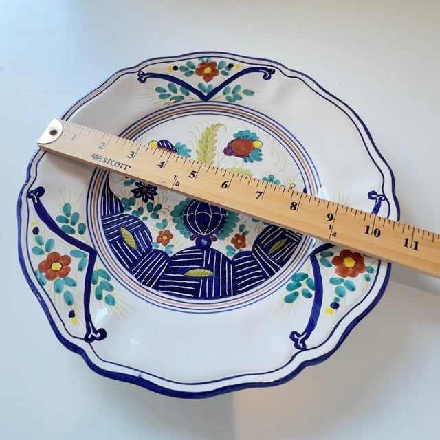 Vintage Italian Garofano Faenza 11" Majolica Dinner Plate For Sale - Image 10 of 11