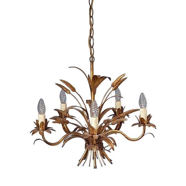 Wheat Sheaf Chandelier, 1960s For Sale