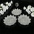 These pressed glass bowls were produced by the Federal Glass Company. The 'Petal' pattern features a distinctive flower-...