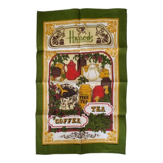 1970s Harrods Knightsbridge Irish Linen Tea Towel For Sale