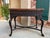 Antique Foyer Hall Table British Colonial Carved Wood Leather Flip Top Burmese For Sale - Image 12 of 12