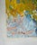 Contemporary oil on paper abstract in yellow, pink and blues by K. C. Bacon (1948-2026) Washington. Signed, lower left....