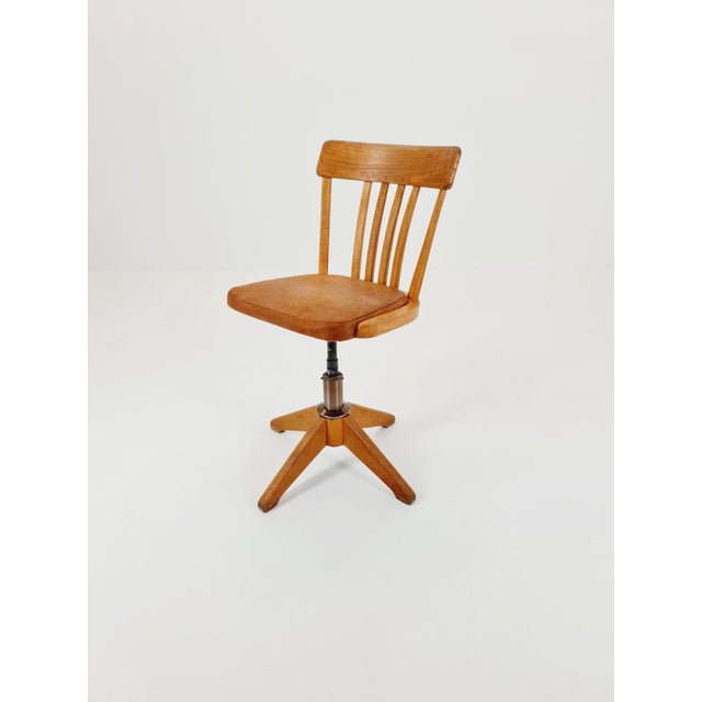 Bauhaus Swivel Office Chair in Wood from Sedus, 1930s For Sale - Image 11 of 11