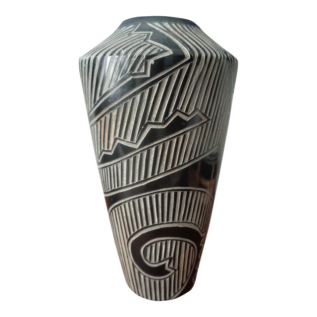 Mid Century Modern Pottery Vase For Sale