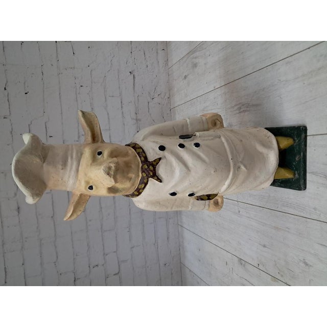 Vintage Cast Iron Butchers Pig Advertising Prop, 1930 For Sale - Image 3 of 18