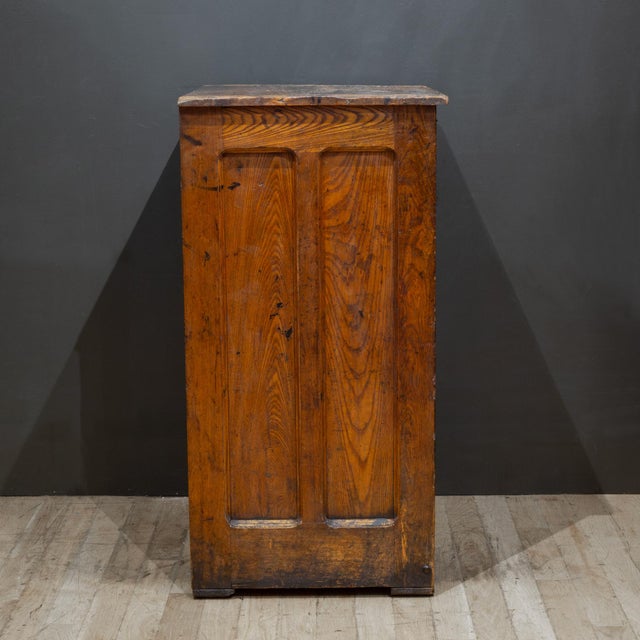 Brown Antique 36 Drawer Printer's Typeset Industrial Cabinet c.1910-1920 For Sale - Image 8 of 10