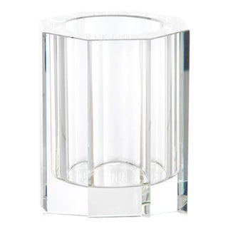 Edita Octagonal Crystal Glass Vase For Sale