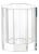 Edita Octagonal Crystal Glass Vase For Sale