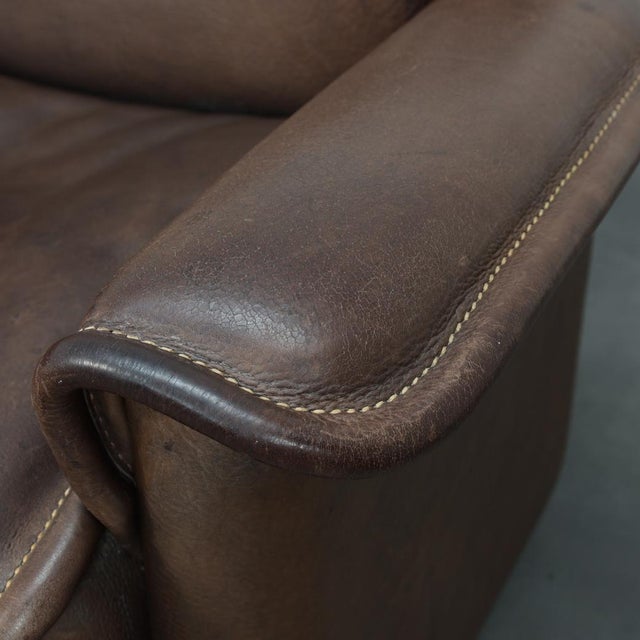 Brown DS-12 Leather Lounge Chair from de Sede, 1970s For Sale - Image 8 of 9