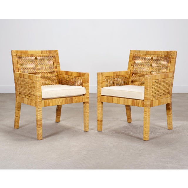 Set of 8 Billy Baldwin for Bielecky Brothers Cane Dining Chairs For Sale - Image 17 of 18