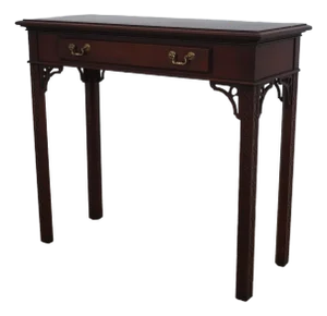 Chippendale Style Burl Walnut & Mahogany Sofa Table