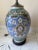 1980s Vintage Contemporary Traditional Marbro-Style Painted Blue, Green, Brown, White, and Grey Ceramic Floral Lamp Made in Japan For Sale - Image 5 of 10