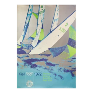 1972 Munich Olympics Poster, Yachting/Sailing (Large) - Otl Aicher