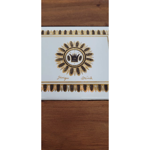 1960 Mid Century Wood Serving Tray With Ceramic Tile Inlay by Georges Briard For Sale - Image 11 of 11