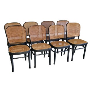 Vintage Model 811 Chair by Joseph Hoffmann, 1990, Set of 8 For Sale