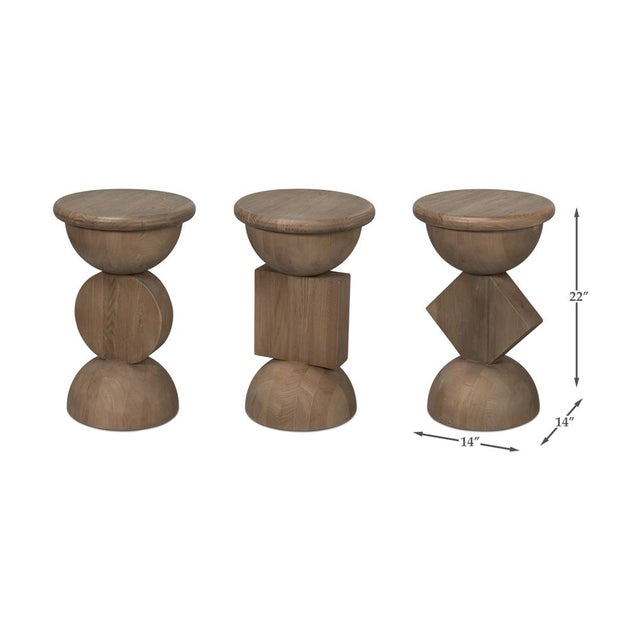 Set of Three Geometric Accent Tables For Sale - Image 9 of 12