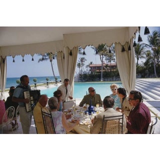 Slim Aarons, Dining at Wilmots, Estate Stamped Photographic Print, 1968 / 2020s For Sale