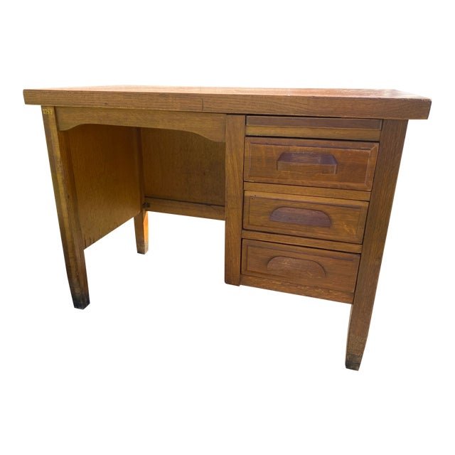 1930’s Vintage Child’s Oak Desk Chairish