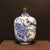 Metal Vintage Painted Enamel on Copper Snuff Bottle – Blue & White Bird & Peony Motif For Sale - Image 7 of 9