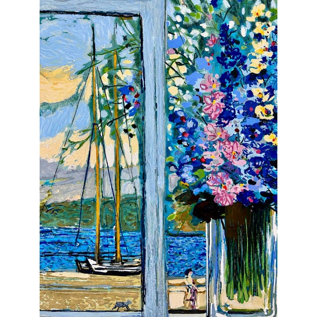 1980s 1980s Michel-Henry “Delphiniums” Artist’s Proof Serigraph e.a. 5/50 For Sale - Image 5 of 18