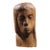 Vintage Hand Carved Folk Art Modernist Portrait Bust For Sale