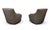 W. Schillig Leather Nikki Swivel Lounge Chairs, a Pair For Sale - Image 14 of 17