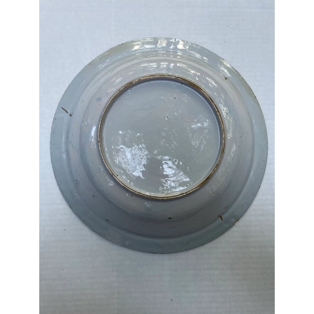 Chinoiserie Large Antique Chinese Style Delft Bowl For Sale - Image 3 of 6