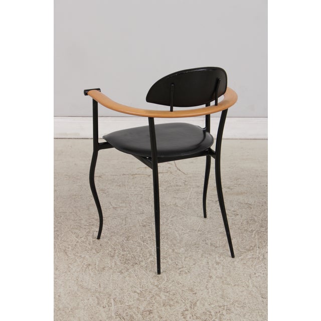 Metal Arrbem Set of 4 Stiletto Arm Dining Chairs For Sale - Image 7 of 17