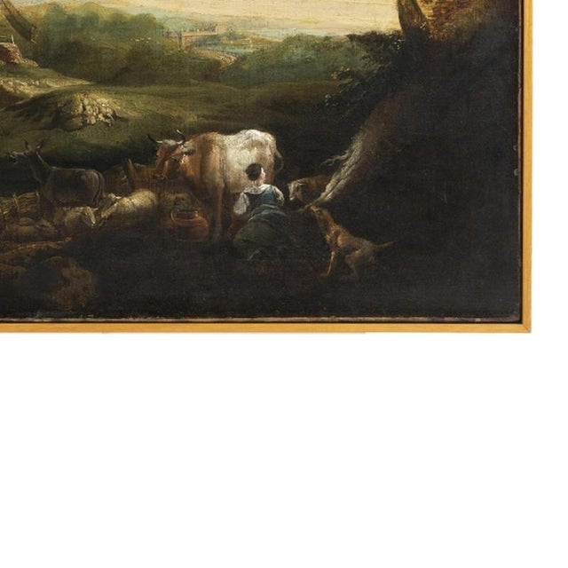 Landscape with Windmill, 19th Century, Oil on Canvas For Sale - Image 5 of 6
