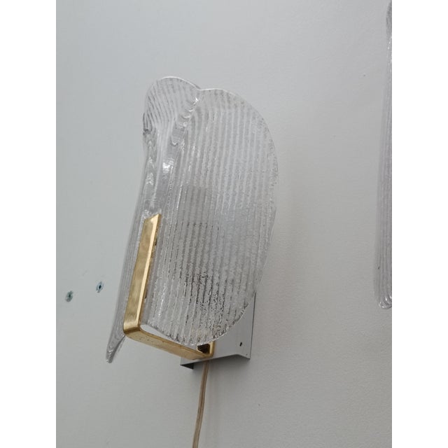 Wall Sconces attributed to Carl Fagerlund for Orrefors, 1970s, Set of 2 For Sale - Image 12 of 15