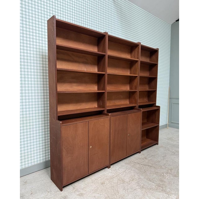 Wood Mid-Century Modern Bookcase in Teak, 1960s For Sale - Image 7 of 18