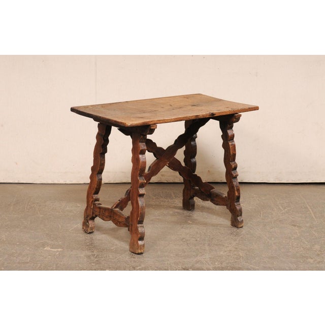 Italian 18th C. Italian Accent Table with X-Stretcher For Sale - Image 3 of 11