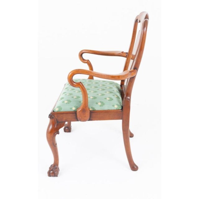 Queen Anne Burr Walnut Dining Chairs, 1890s, Set of 8 For Sale - Image 4 of 10