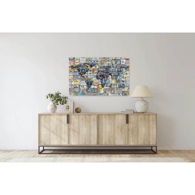 Gray "Geobond" Original Artwork by Fabio Coruzzi For Sale - Image 8 of 10