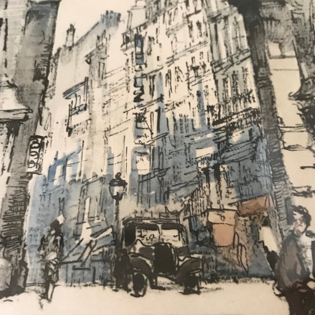 Jan Korthals Hand Colored Framed Print of “Rue St. Denis” Paris Chairish