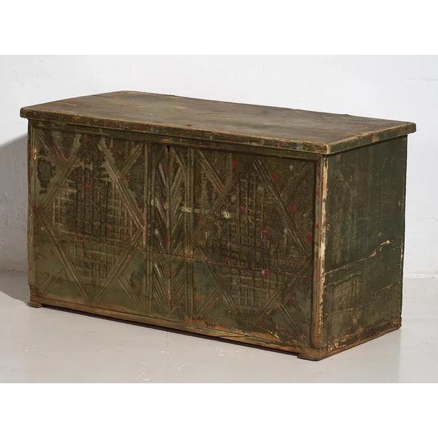 Vintage Green Patina Chest, 1920 For Sale - Image 9 of 11