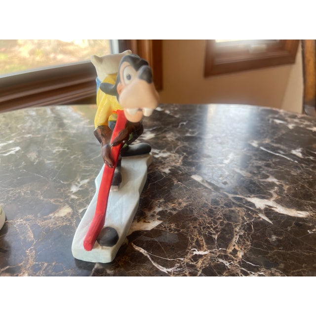 Ceramic Disney Ceramics, Tennis Mickey & Hockey Goofy For Sale - Image 7 of 9