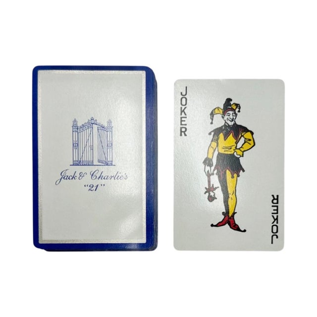 Mid-Century Modern The 21 Club Nyc Restaurant Double Deck Playing Cards For Sale - Image 3 of 10