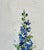 Original watercolor and India ink painting of a delphinium on my flower farm. The painting is Approximately 10 x 22...