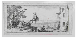 Sébastien Leclerc, Les Chevaliers, Original Etching, 17th-Century
