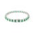Metal Artisian 7.86Ct Emerald Diamond Statement Tennis Bracelet in 18k Solid White Gold For Sale - Image 7 of 13