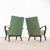 Green Sprung Seat Armchairs in Geometric Jacquard Fabric from Jaroslav Šmídek, 1950s For Sale - Image 8 of 11