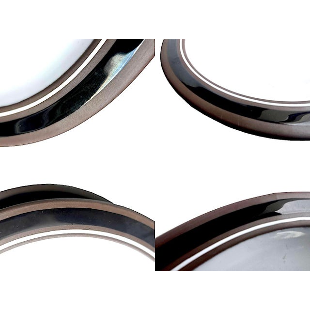 1970s Hornsea "Contrast" Platter, Bowls, Plates Made in England by Lancaster Vitramic, 9 Pieces For Sale - Image 10 of 12
