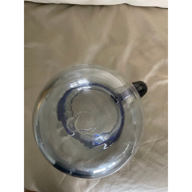 Glass Vintage Clear Glass Pitcher For Sale - Image 7 of 7