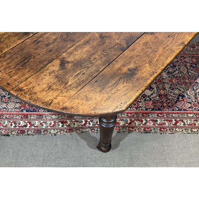 19th-Century Farmhouse Table with Fir Top and Poplar Base For Sale - Image 3 of 18