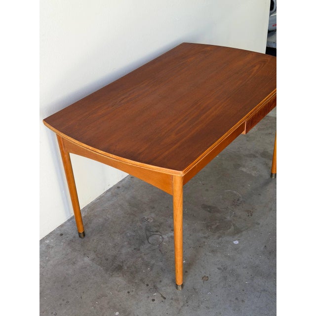 Mid Century Danish Teak Extendable Dining Table With Drawers 1960s For Sale - Image 9 of 10