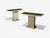 Pair Maison Jansen Painted and Eglomise Emerald Green Glass Top Console Tables For Sale - Image 9 of 14
