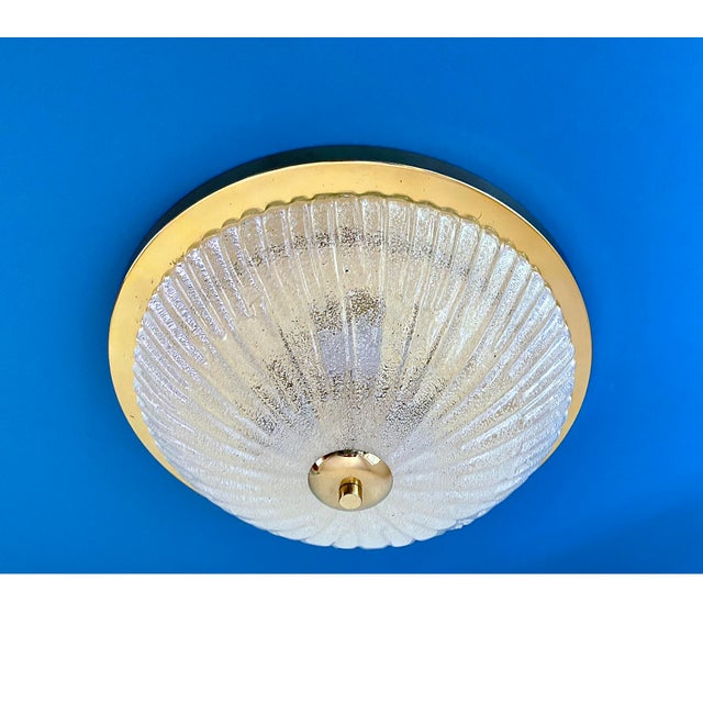 Mid-Century Modern Large Vintage Glass Hanging Light from Schröder, 1960s For Sale - Image 3 of 16